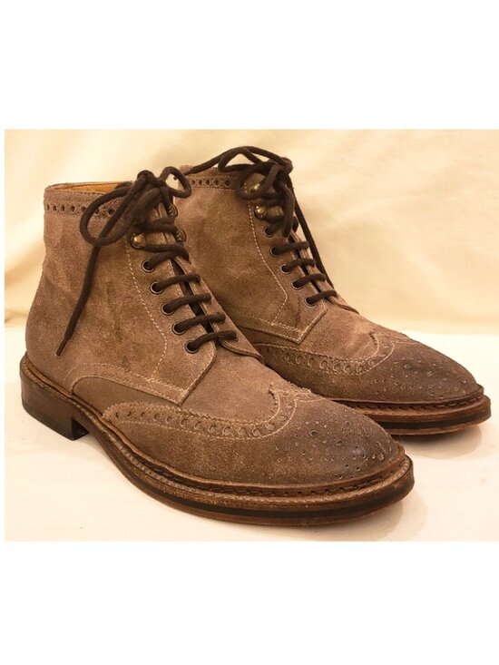 Doucal\'s Italy Men\'s Ankle Boots Size-EU-39/US6.5/7 Espresso Leather/Suede main image 4